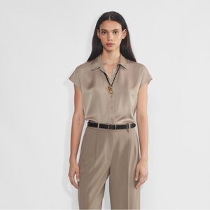 Aritzia Parkway Satin Shirt